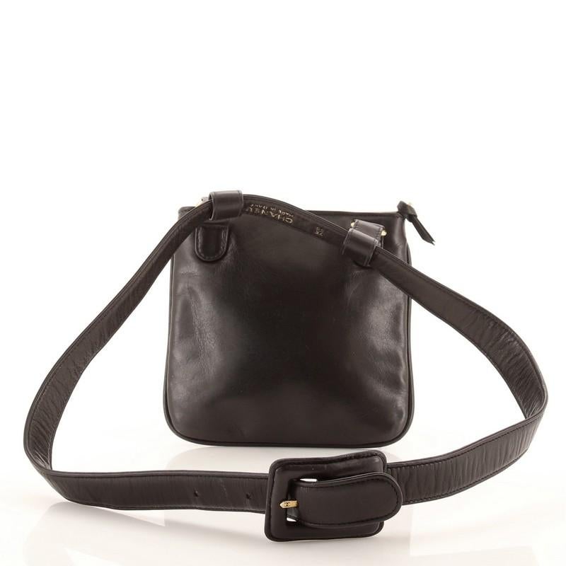 Black Chanel Vintage Timeless Belt Bag Lambskin Small