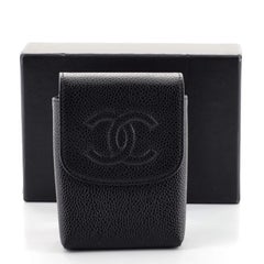 Chanel Vintage Timeless CC Phone Holder Pouch Caviar Mini