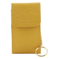 Chanel Vintage Timeless CC Phone Holder Pouch Caviar Mini