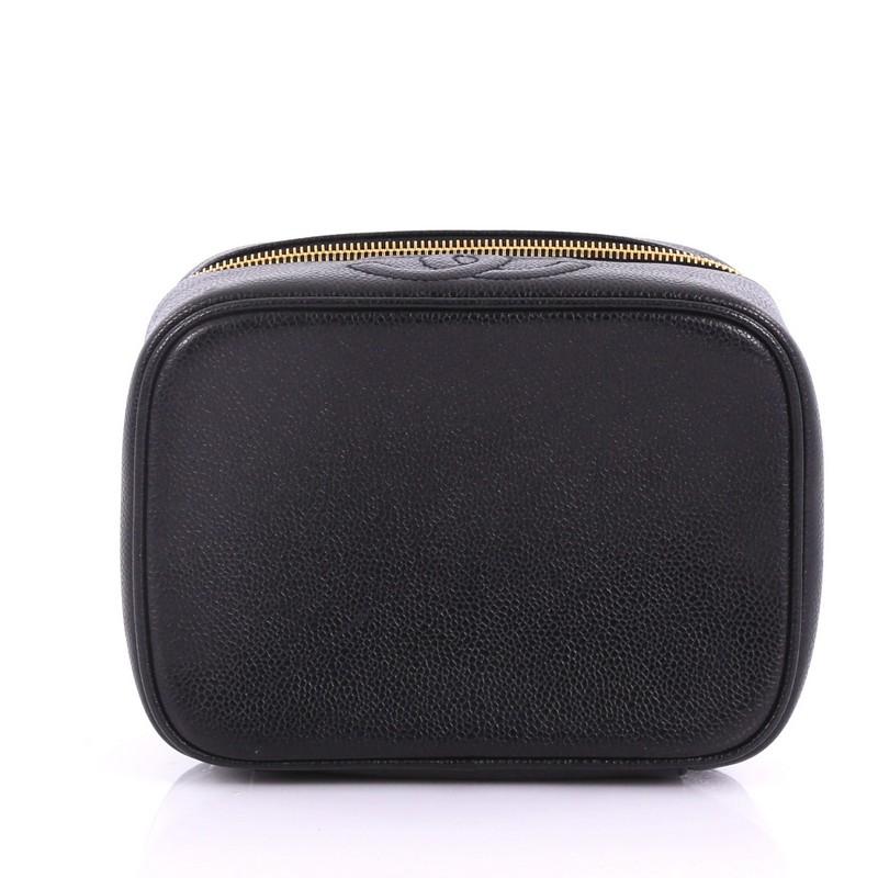 Women's Chanel Vintage Timeless Cosmetic Case Caviar