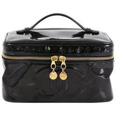 Chanel Vintage Timeless Cosmetic Case Patent Large