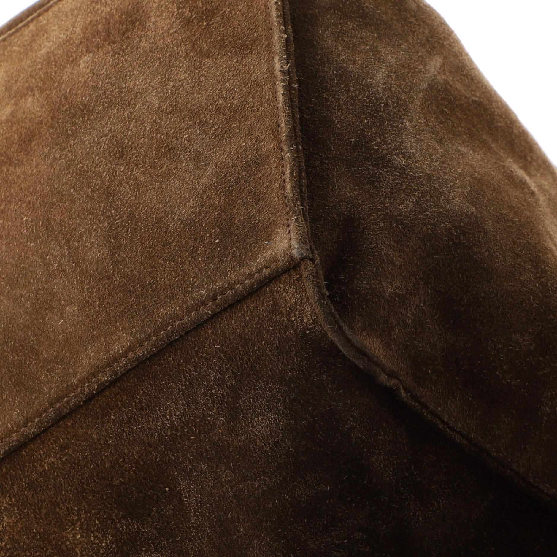 Chanel Vintage Timeless Drawstring Bucket Bag Suede Medium 2