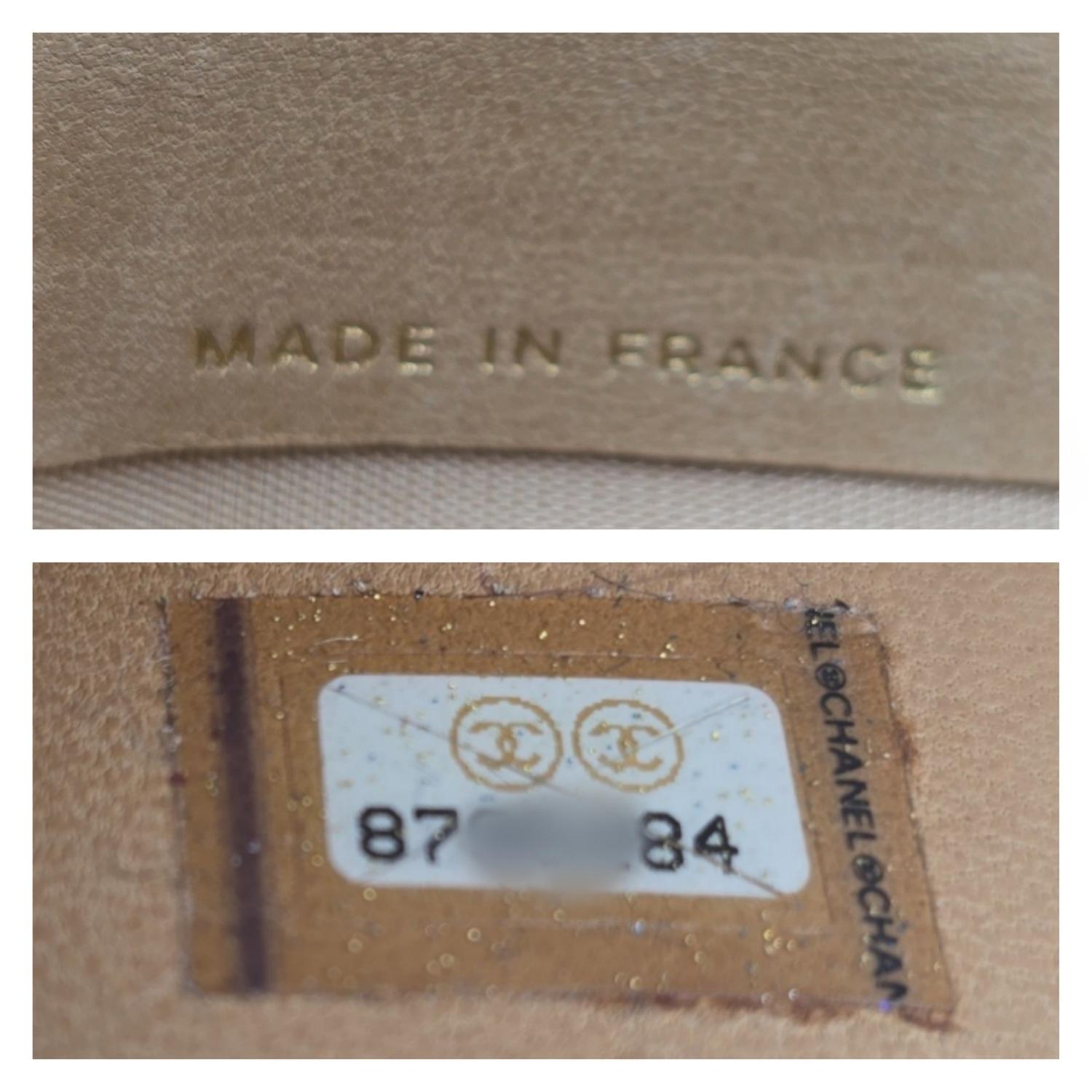 Chanel Vintage Zeitlos Französisch Geldbeutel Lange Brieftasche Beige im Angebot 5