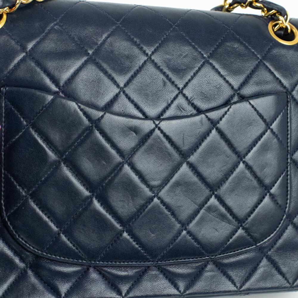 Chanel, Vintage Timeless in navy blue 10