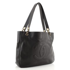 Chanel Vintage Zeitlose offene Kette Tote Kaviar groß