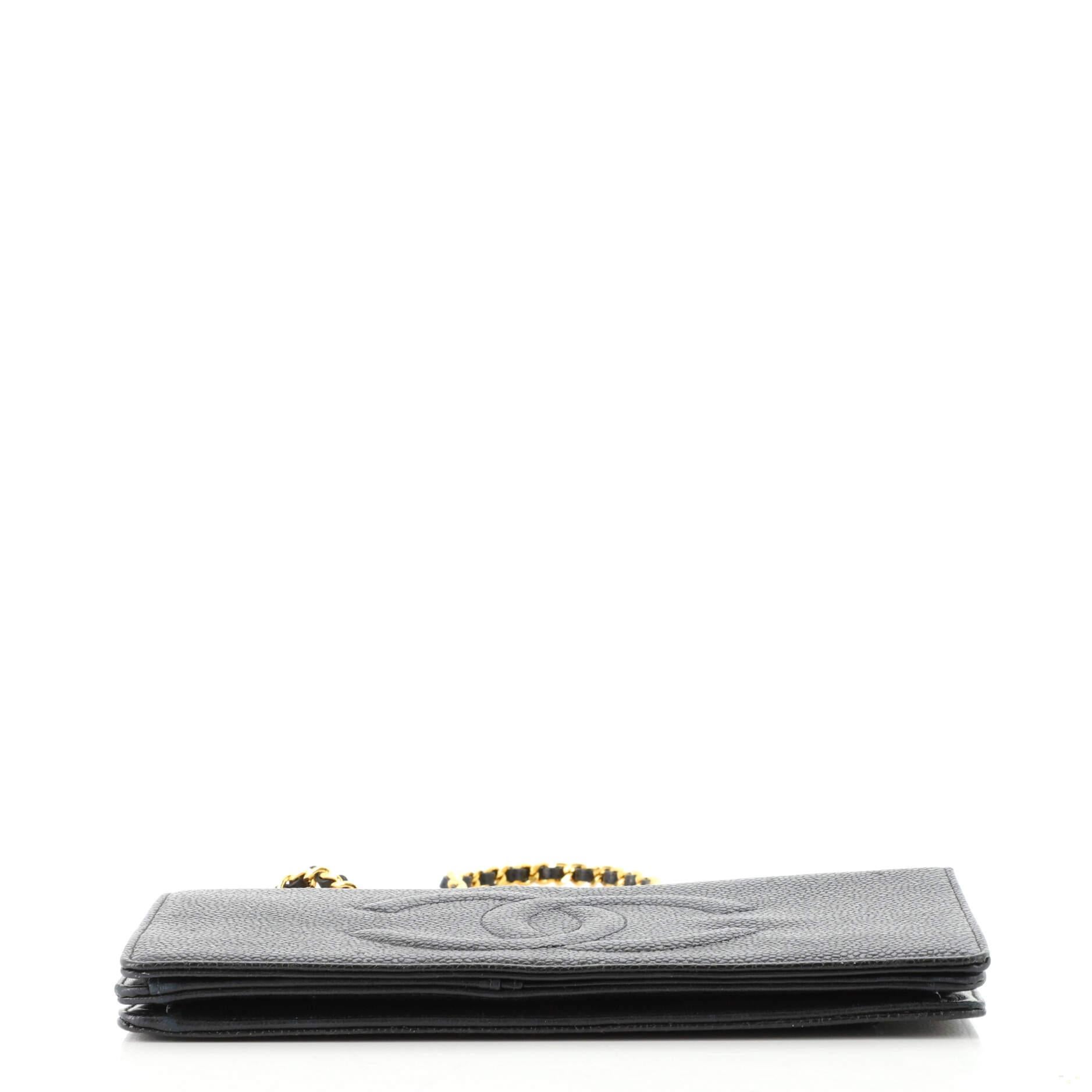 Chanel Vintage Timeless Organizer Wallet on Chain Caviar at 1stDibs
