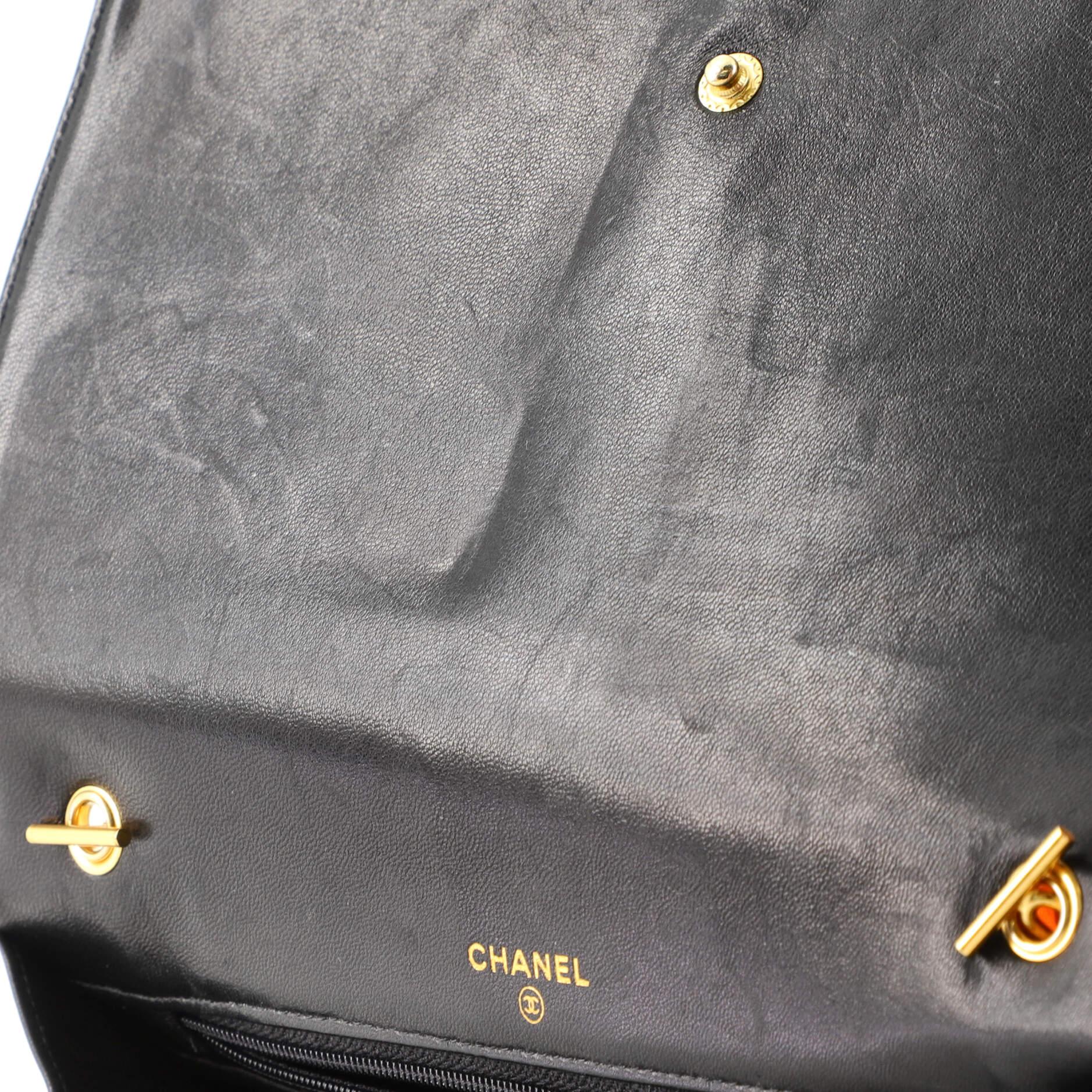 Chanel Vintage Timeless Organizer Wallet on Chain Caviar at 1stDibs