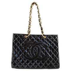 Chanel Vintage Timeless Shopping Tote Quilted Patent Large