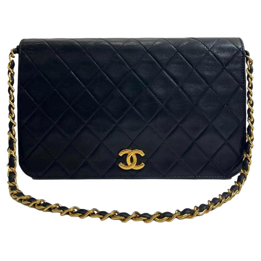 Borsa Chanel Vintage Timeless con patta singola in pelle
