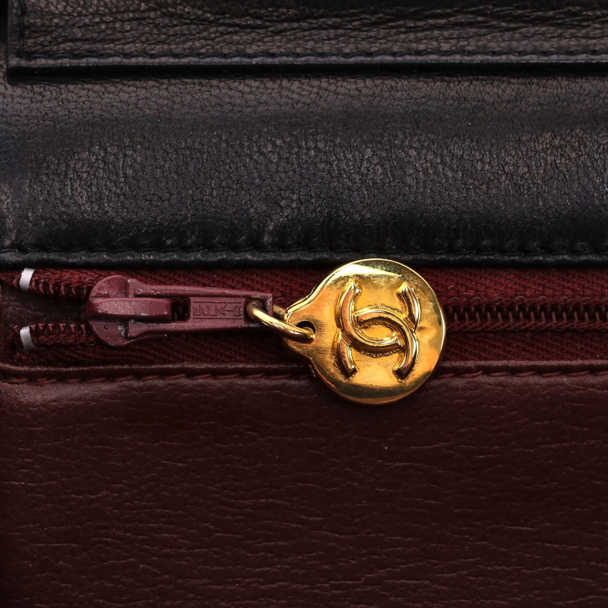 Chanel Vintage Timeless Single Flap Medium Lambskin Leather Bag For Sale 4