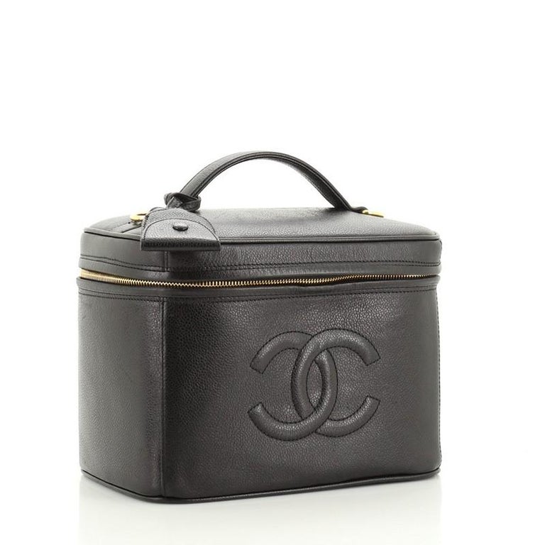 Chanel Vintage Timeless Vanity Case Caviar Small at 1stDibs