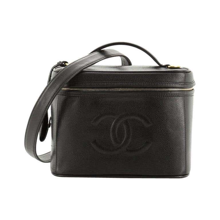 Chanel Vintage Timeless Vanity Case Caviar Small at 1stDibs