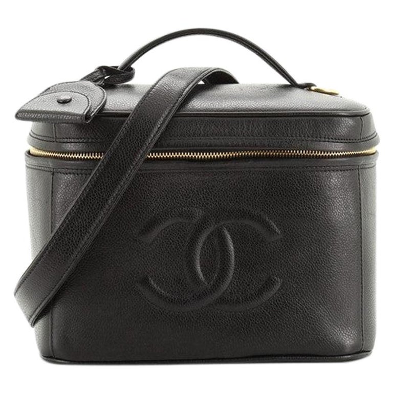 Chanel Vintage Timeless Vanity Case Caviar Small at 1stDibs
