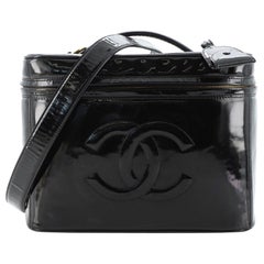 Chanel Vintage Timeless Vanity Case Patent Large