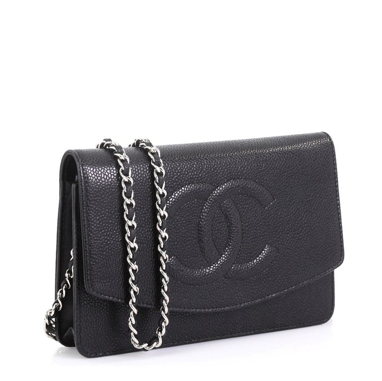Chanel Vintage Timeless Wallet on Chain Caviar at 1stDibs