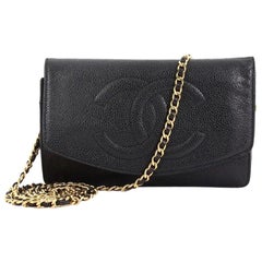 Chanel Vintage Timeless Wallet on Chain Caviar