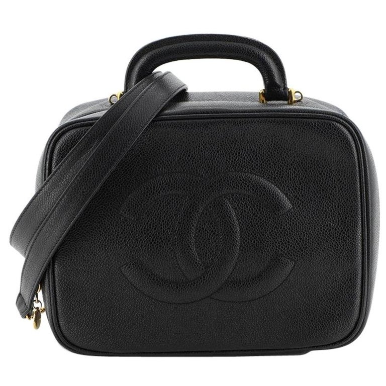Chanel Vintage Timeless Zip Around Vanity Case Caviar Small at 1stDibs ...
