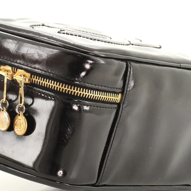 Chanel Vintage Zeitlos Reißverschluss Eitelkeitsgehäuse Patent Klein 2