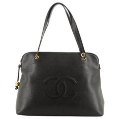 Chanel Vintage Timeless Zip Satchel Caviar Large
