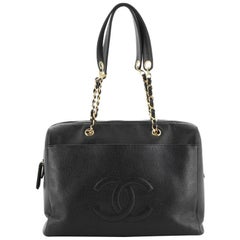 Chanel Vintage Timeless Zip Satchel Caviar Large