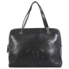 Chanel Vintage Timeless Zip Satchel Caviar Large