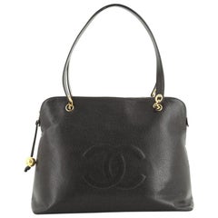 Chanel Vintage Timeless Zip Satchel Caviar Large