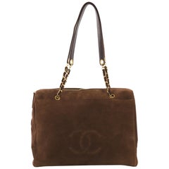 Chanel Vintage Timeless Zip Satchel Suede Large Chanel Vintage Timeless Zip Satchel Suede Large