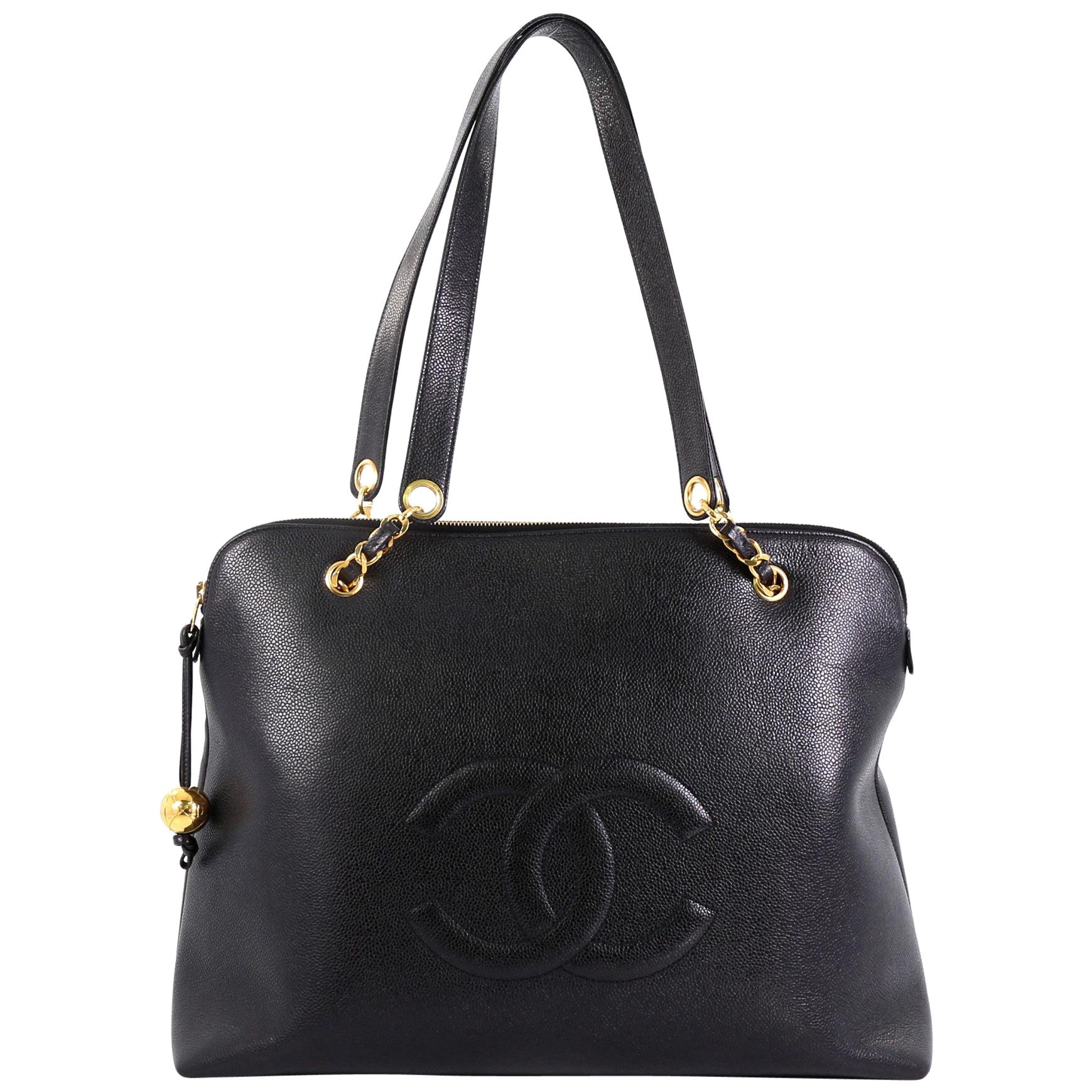 Chanel Vintage Timeless Zip Tote Caviar Large