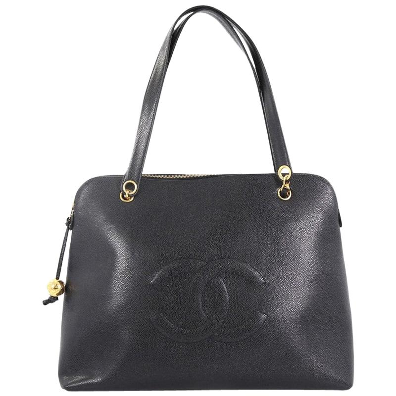 Chanel Vintage Timeless Zip Tote Caviar Large