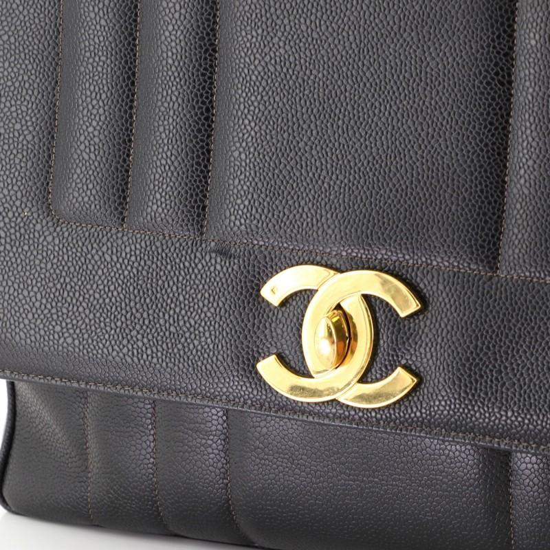 Chanel Vintage Top Handle Bag Vertical Quilt Caviar Jumbo 1