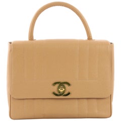Chanel Vintage Top Handle Bag Vertical Quilt Caviar Jumbo
