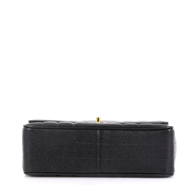 Chanel Vintage Top Handle Bag Vertical Quilt Caviar Medium In Good Condition In NY, NY