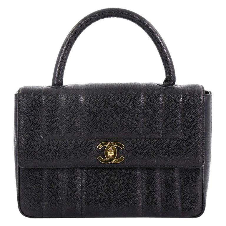 Chanel Vintage Top Handle Bag Vertical Quilt Caviar Medium at 1stDibs ...