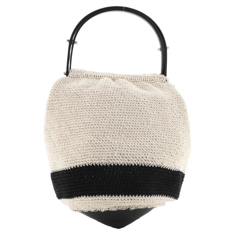 Chanel Vintage Top Handle Bucket Bag Crochet