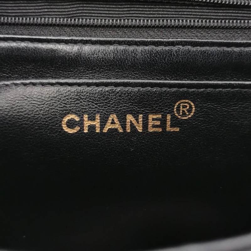 Chanel Vintage Top Handle Kelly Black Flap Bag lambskin leather 24k Gold HW For Sale 13