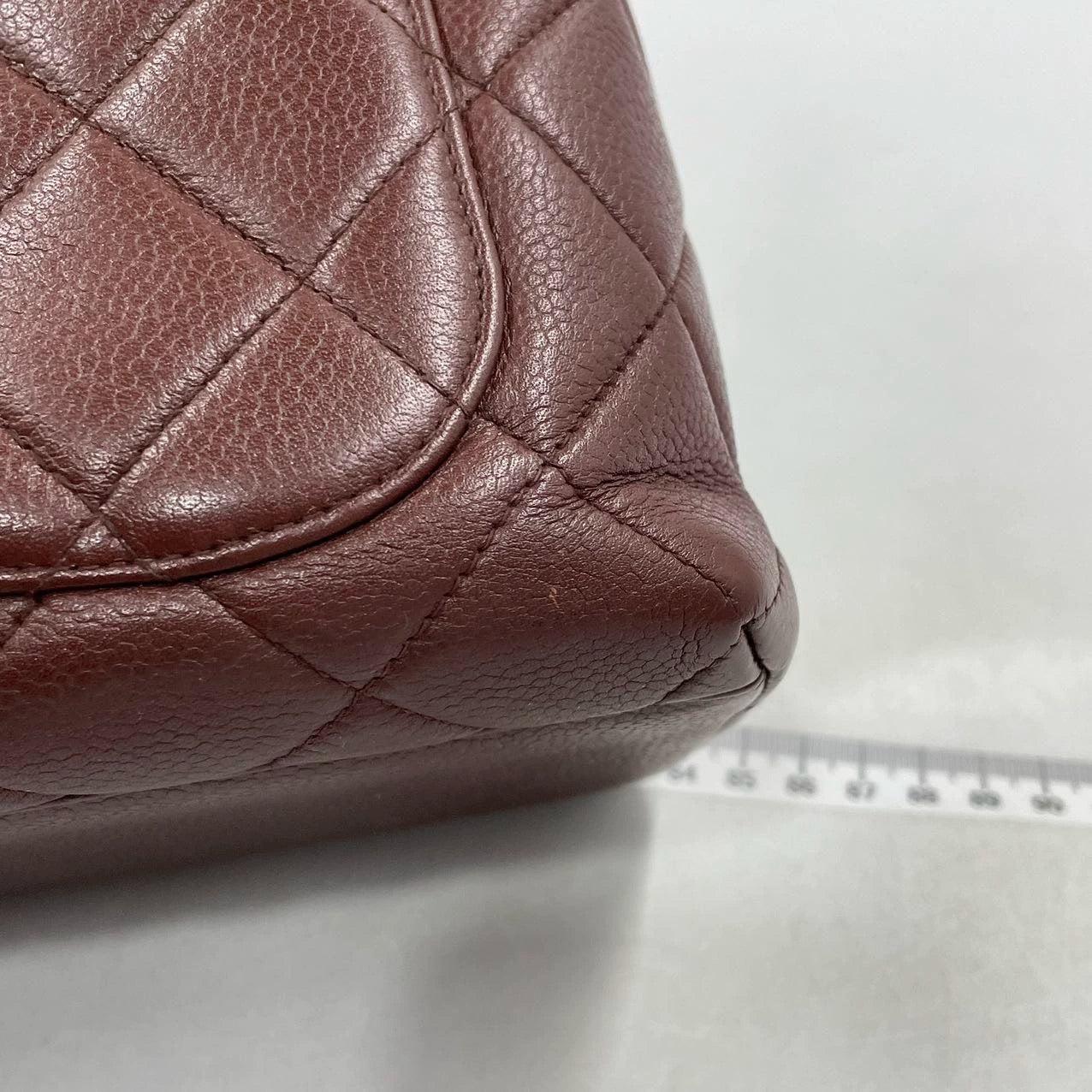 Chanel Vintage Top Handle Kelly Caramel Flap Bag Caviar Leather 24k Gold Plated For Sale 8