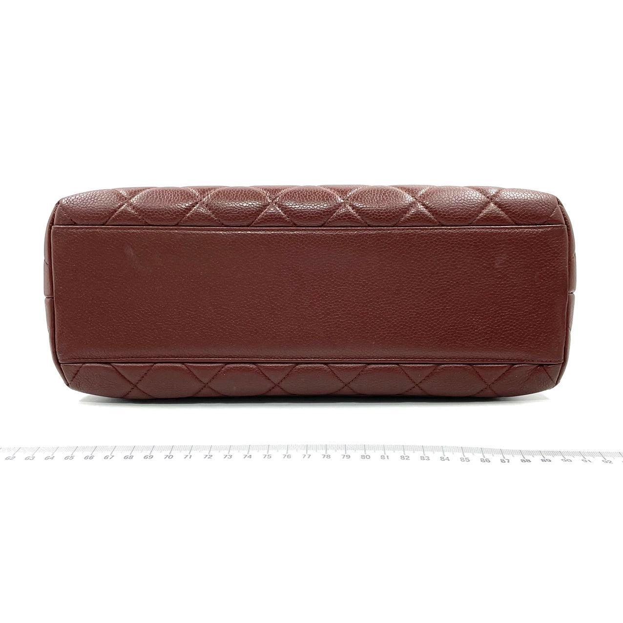 Chanel Vintage Top Handle Kelly Caramel Flap Bag Caviar Leather 24k Gold Plated In Good Condition For Sale In AUBERVILLIERS, FR
