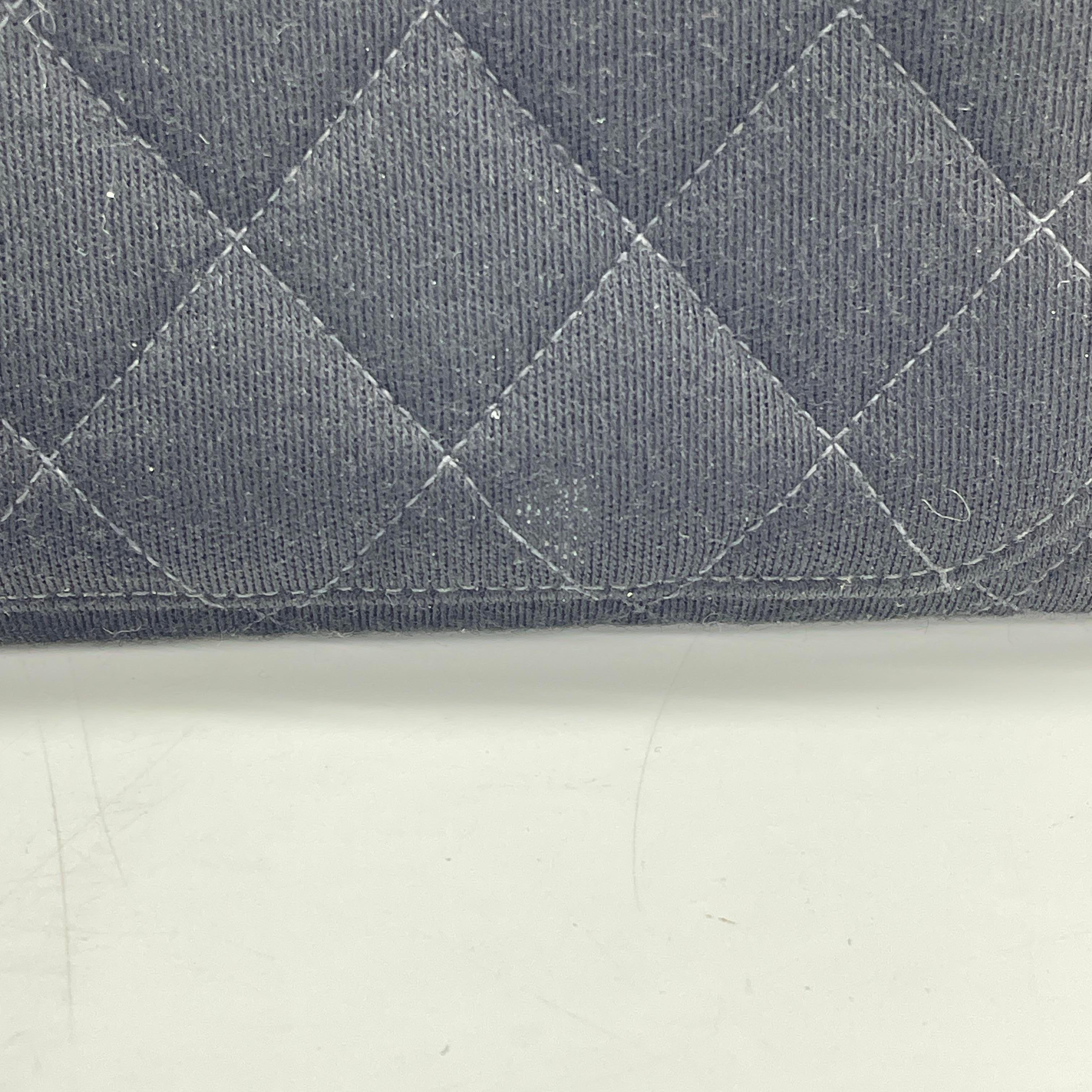 Chanel Vintage Top Handle Kelly Coco Handle Black Flap Bag Fabric Silver Hardwar en venta 15