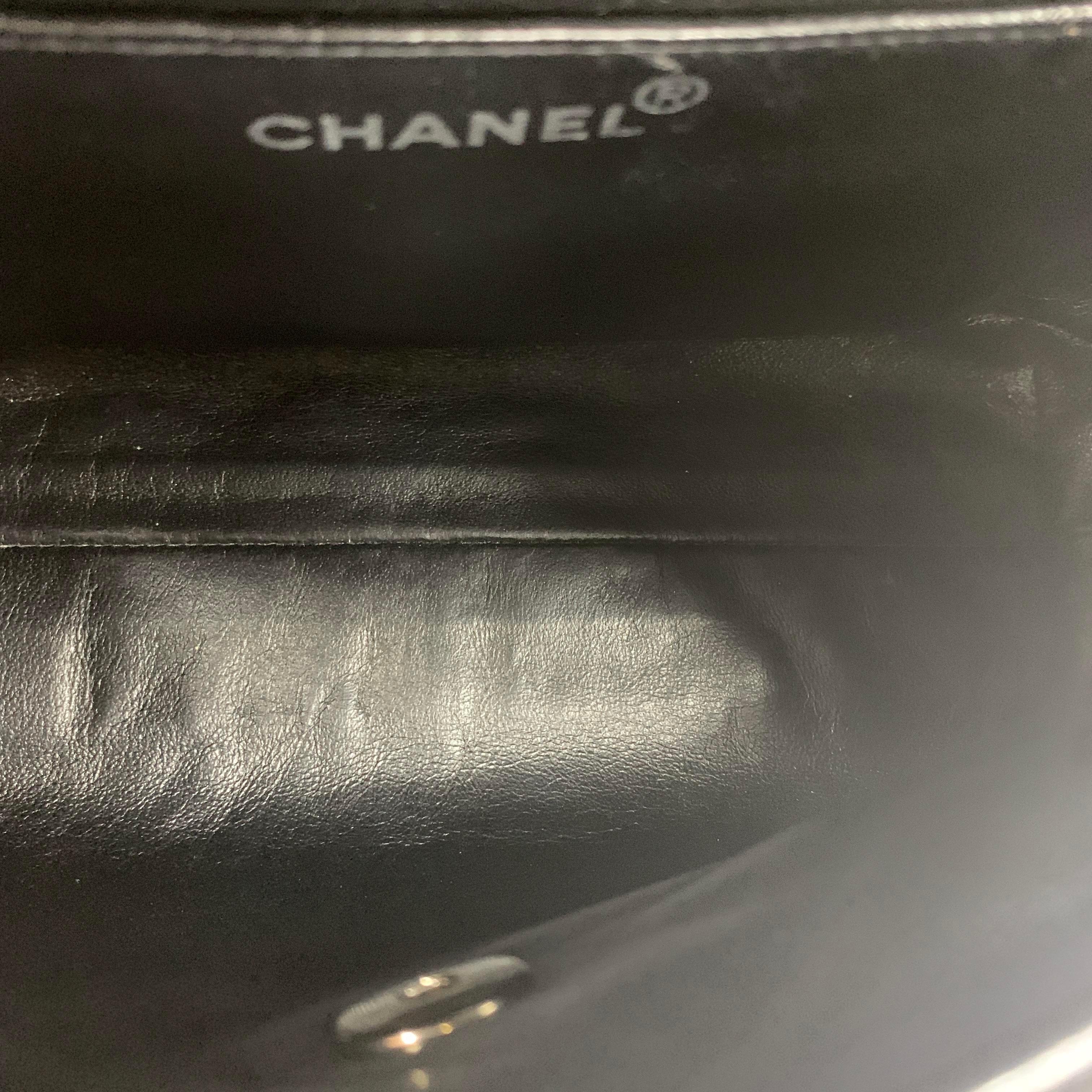Chanel Vintage Top Handle Kelly Coco Handle Black Flap Bag Fabric Silver Hardwar en venta 1