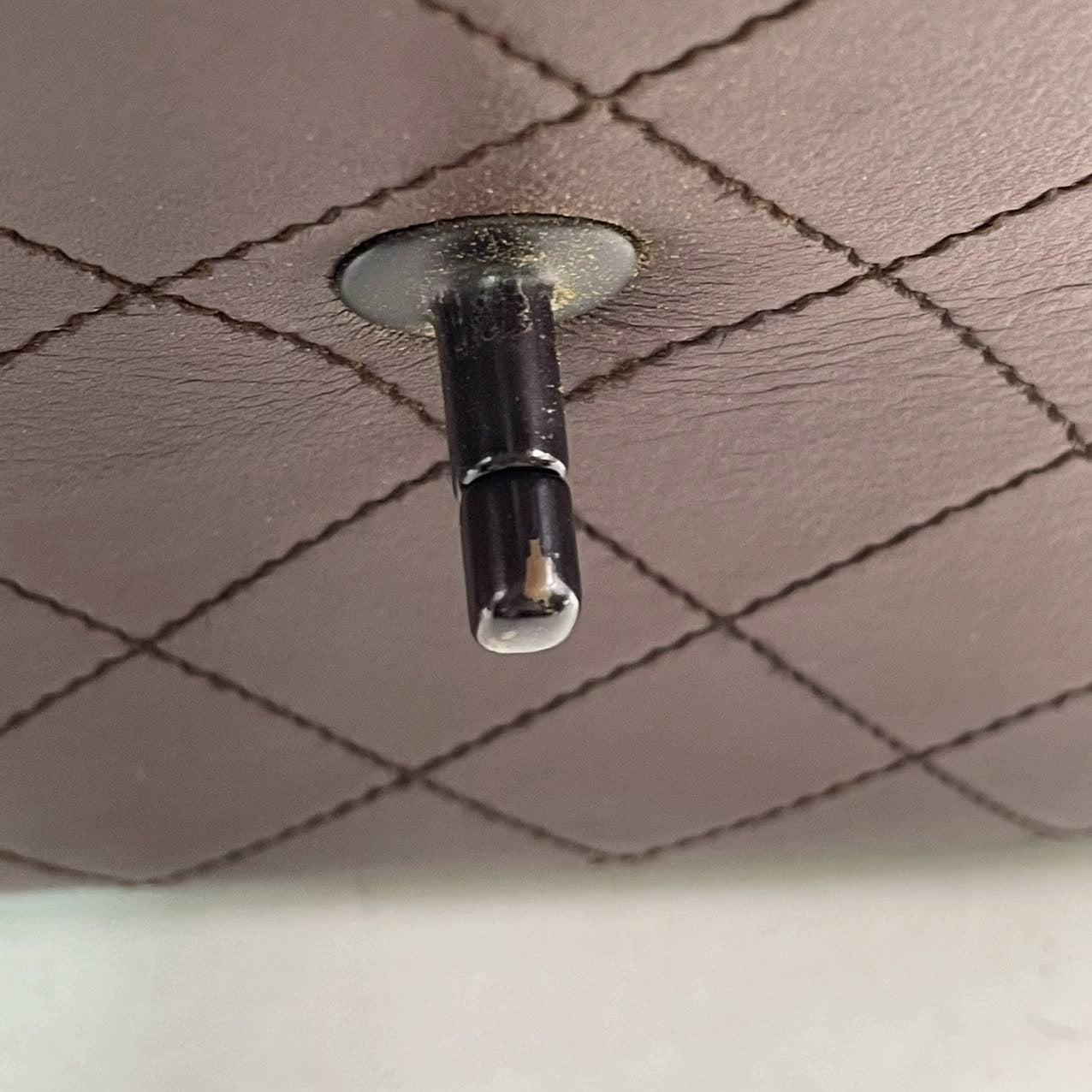 Chanel Vintage Top Handle Kelly Flap Bag Brown Cannage Lambskin Leather, 1997-99 For Sale 6