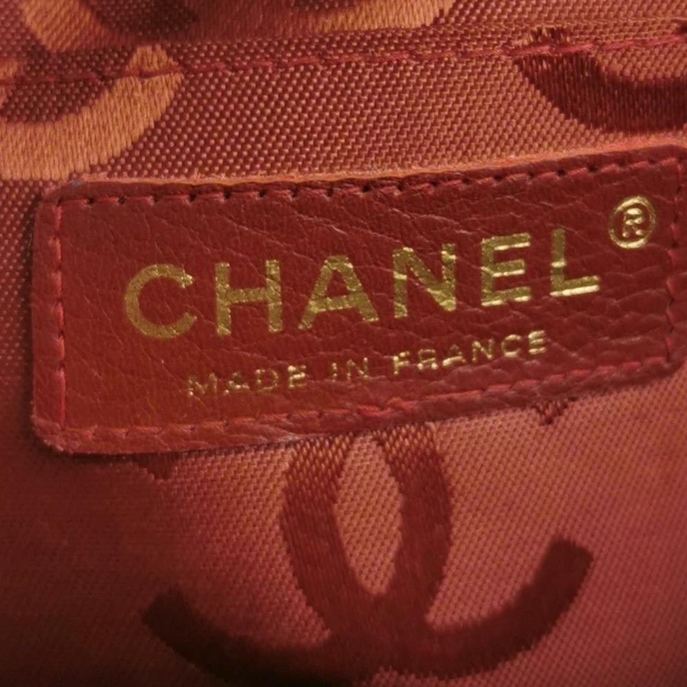 Chanel Vintage Top Handle Kelly Wild Stitch Burgundy Calfskin Leather Gold HW For Sale 3