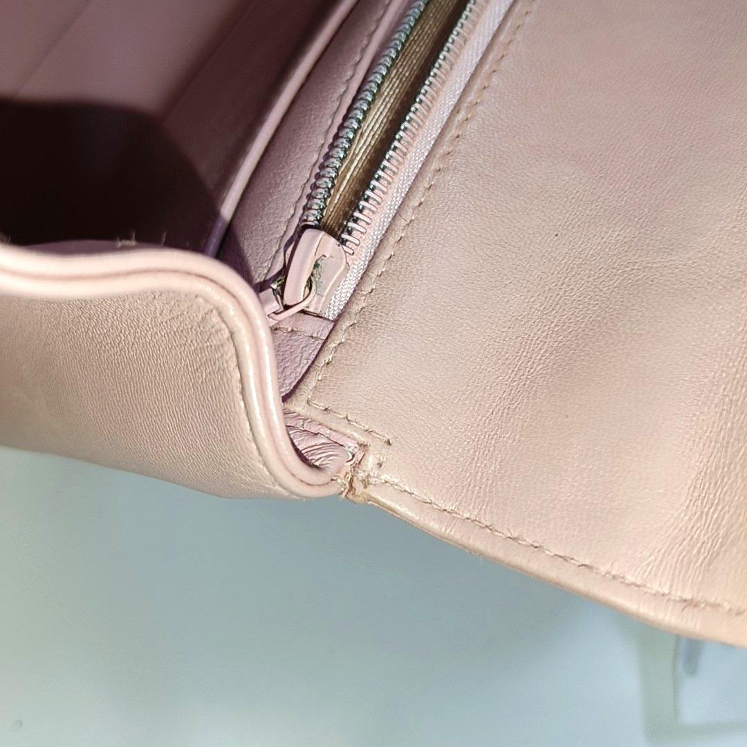 Chanel Vintage Top Handle Trendy CC Kelly Flap Bag Pink Cannage Lambskin Leather 6