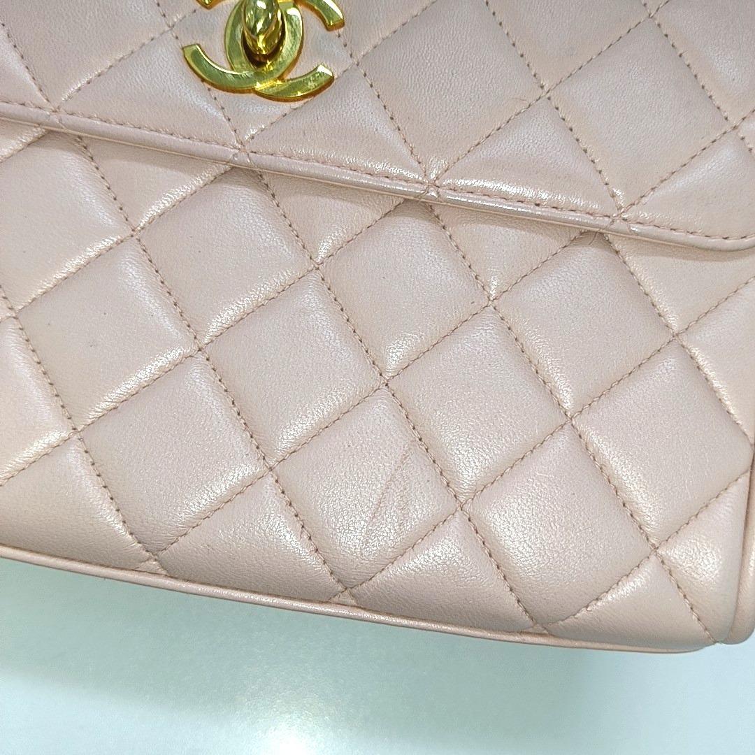 Chanel Vintage Top Handle Trendy CC Kelly Flap Bag Pink Cannage Lambskin Leather 1