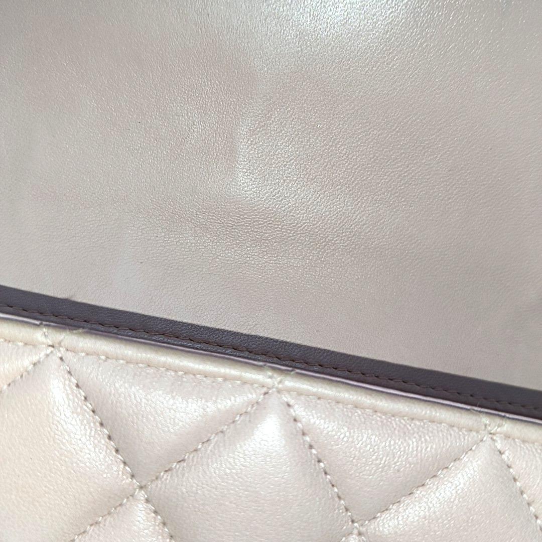 Chanel Vintage Top Handle Trendy CC Kelly Flap Bag Pink Cannage Lambskin Leather 2