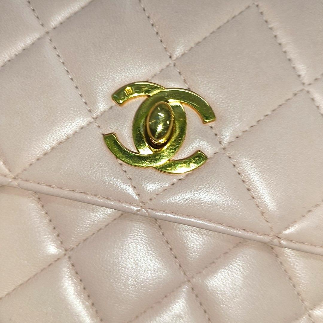 Chanel Vintage Top Handle Trendy CC Kelly Flap Bag Pink Cannage Lambskin Leather 4