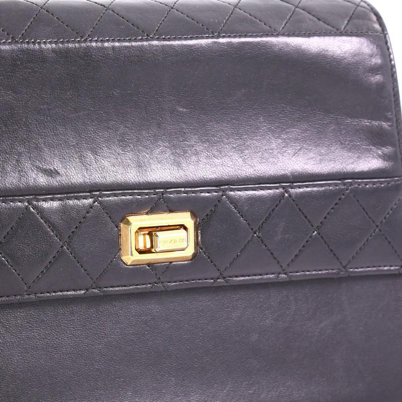 Chanel Vintage Trapezoid CC Flap Bag Leather Small 2