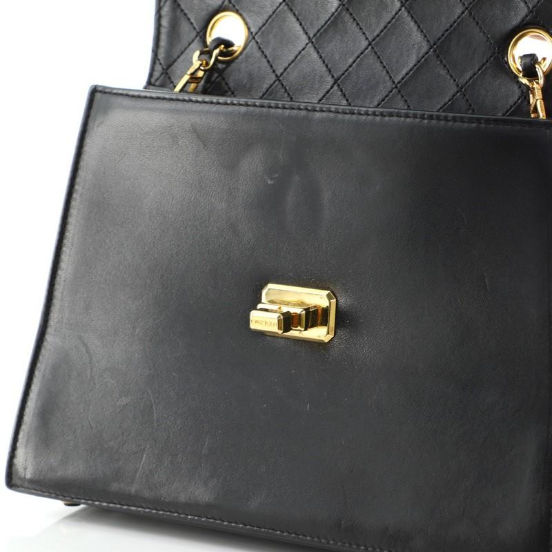 Chanel Vintage Trapezoid CC Flap Bag Leather Small at 1stDibs