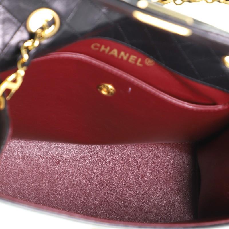 Women's or Men's Chanel Vintage Trapezoid CC Flap Bag Leather Small