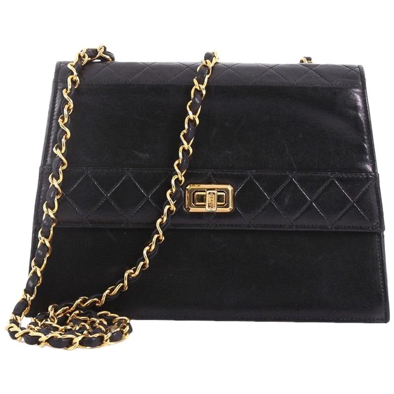 Chanel Black Leather Chain Around Crossbody Bag at 1stDibs