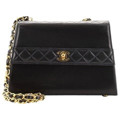 Chanel Vintage Trapezoid CC Flap Bag Leather Small